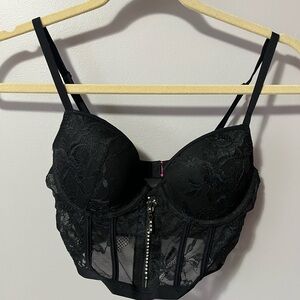 La SENZA Black Lace Bra with Mesh Detail